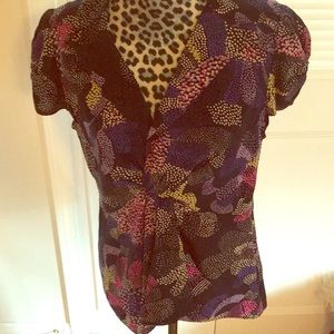 Nanette Lepore 100% silk cap sleeve top